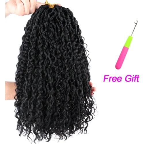 18inch Synthetic Faux Locs With Curly Crochet Braids Hair River Locs Passion Twist Crochet Braiding Hair Extension For Women
