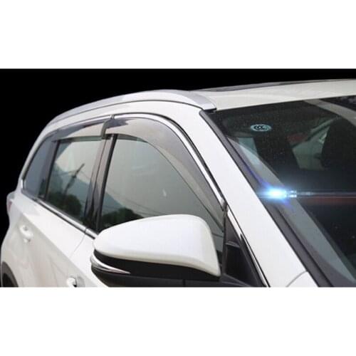 4 Piece Injection molding trim vent shade rain sun wind deflector window visor for HIGHLANDER highlander 2009-2014 2015-2018