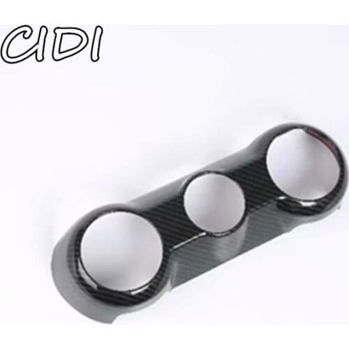 ABS Carbon Fiber Interior Air Conditioning Adjustment Switch Cover Trim For Kia Rio 4 X-line 2017 2018 2019 Accessories