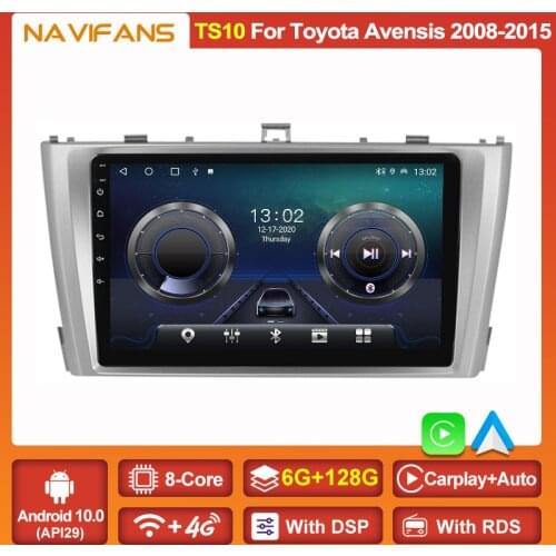 6G+128G 4GLte Android11 For Toyota Avensis T27 2008 2009 2010 2011 2012 2013 2014 2015 Car Radio Multimedia DVD Player Navi GPS