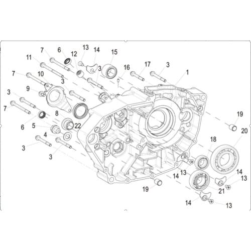 Engine case page of Benelli TNT25