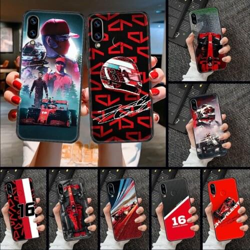 CHarles leclerc F1 16 Phone case For Huawei Honor 6 7 8 9 10 10i 20 A C X Lite Pro Play black 3D cover art funda luxury hoesjes