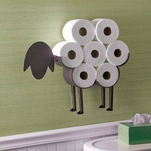 Sheep Decorative Toilet Paper Holder Free-Standing Bathroom Tissue Storage