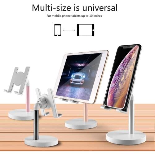For iPhone 12 Pro Mobile Phone Holder Universal Support Desktop Tablet Metal Stand Adjustable Desk Cell Phone Holder For iPad
