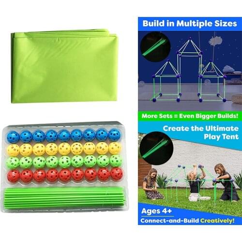 Fort Building Kit Tent for Kids Play Tents Fun Forts Building Toys Fort Kit Glow In The Dark Playhouse Toy
