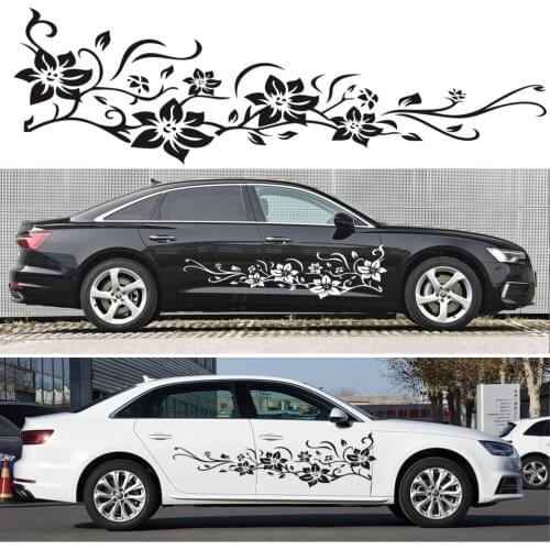 Art Design flowers Car Stickers And Decals Aut Both Body Wrap Vinyl Film Automobiles Products Decoration cars Accessories