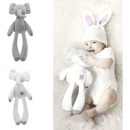0-12 Month Elephant Toys Infant Kid Animal Hanging Ring Toy Sleeping Cute Bunny Bear Rabbit Bed Stroller Plush Doll Pram игрушки