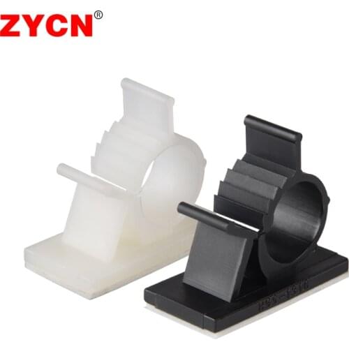 10PCS Self-Adhesive Cable Clips Management Charging Power Cord Organizer Holder Line Fixed Clamp For Car TV Wire Binding Buckle