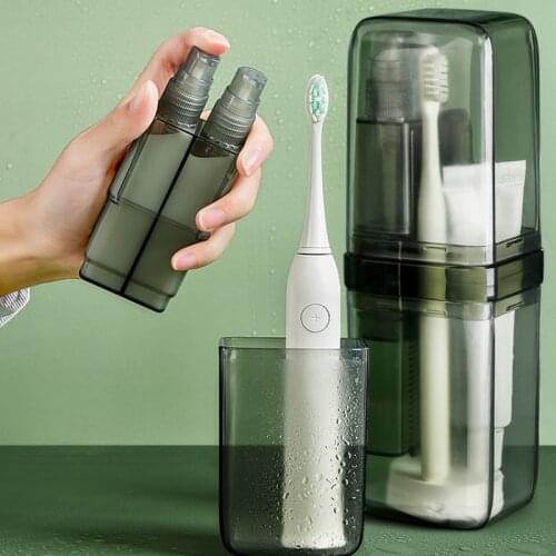 Zq Toothbrush Storage Box Portable Gargle Cup Travel Tooth Set Box Household Wash Cup Set