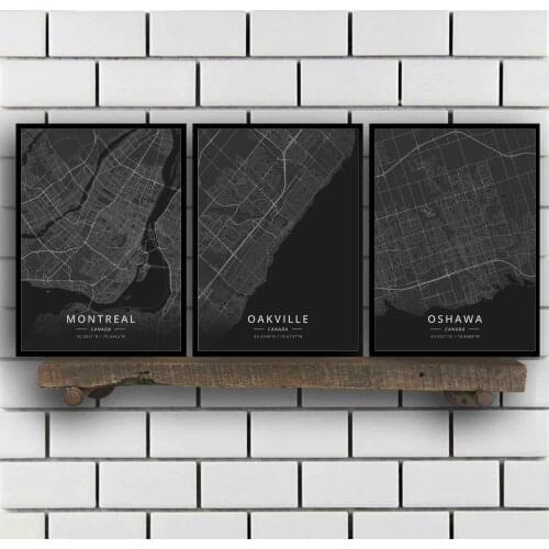 Montreal Oakville Oshawa Ottawa Quebec City Regina Richmond Saguenay Saskatoon Sherbrooke St Catharines Canada Poster