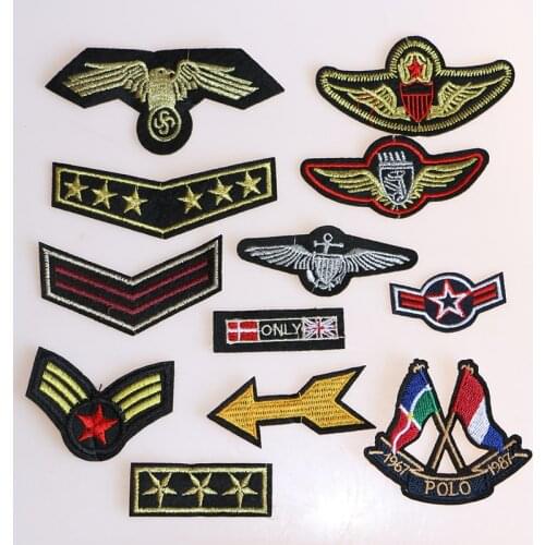 Cartoon Decorative Patch US Marine Corps Medal icon Embroidered Applique Patches For DIY Iron on Badges Stickers on a backpack