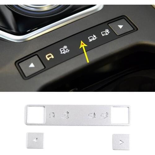 Aluminum Alloy Car Styling Central Control Button Stickers for Land Rover Range Rover Evoque 2013-2019 Silver Car Accessories