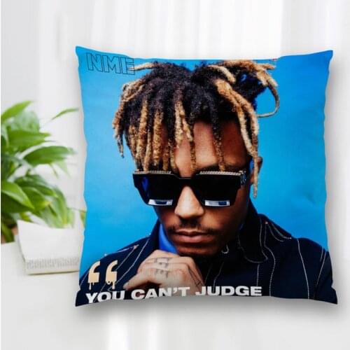 Cushion Juice WRLD Rapper Pattern Cover Throw Pillow Case Cushion For Sofa/Home/Car Decor Zipper Custom PillowCase 40x40cm