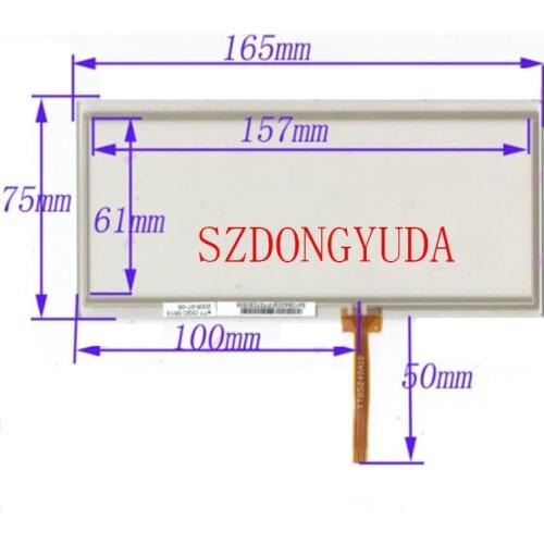 New Touchpad 7 Inch 4-Line 165*75 For Futaba T14MZ GPS Navigation Touch Screen Digitizer Glass