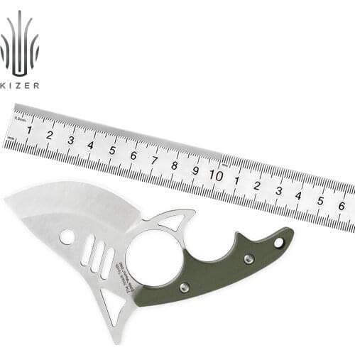 Kizer Fixed Blade Knife The Shark Tooth 1043N1 Outdoor Camping Hunting Survival Knife G10 Handle N690 Steel Survival Knives