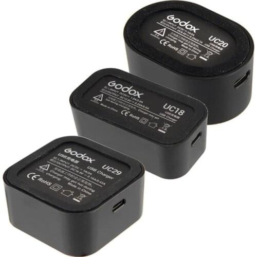 Godox Original UC18 UC20 UC29 USB Flash Battery Charger for VB18 V850II V860II / VB20 V350C V350N V350S V350O V350F / WB29 AD200