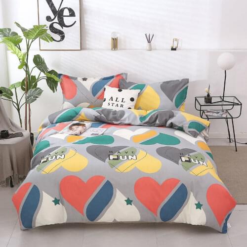 Quilt cover + pillowcase) 3-piece quilt cover, one-piece four seasons universal brushed quilt cover, single double quilt cover