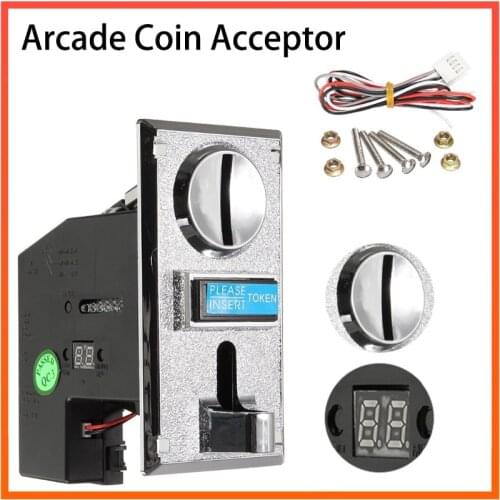 Multi Coin Acceptor Electronic Roll Down Coin Acceptor Selector Mechanism Vending Machine Mech Arcade Game Ticket Redemption