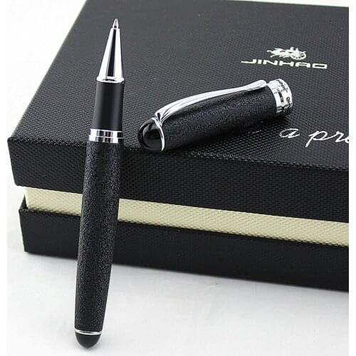 Luxury Jinhao 750 executive Rough Surface Black Rollerball Pen office school Stationery material supplies Metal ballpoint pen
