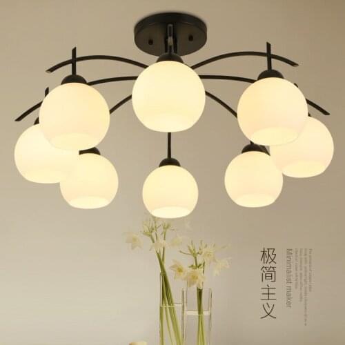 Luxurious Nostalgic Iron rust Chandelier retro living room restaurant crystal lamps led E14 8 lights home lighting