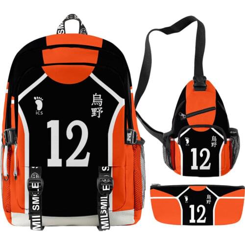 Anime Haikyuu Print Backpack Teenerger Bag Teenager Boys Girls School Bags Rucksack Book Bag Sets