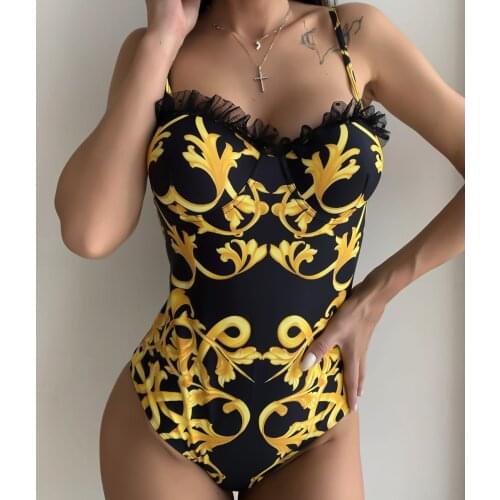 Print One Piece Swimsuit 2021 Sexy Women Swimwear Female Brazilian Bathing Suits Bodysuit Backless Beach Wear Backless Monokini