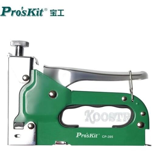 ProsKit CP-395 Heavy Duty Nail Staple gun 3 in 1 Furniture Stapler For Wood Door Upholstery Framing Rivet Gun Kit Nailers Rivet
