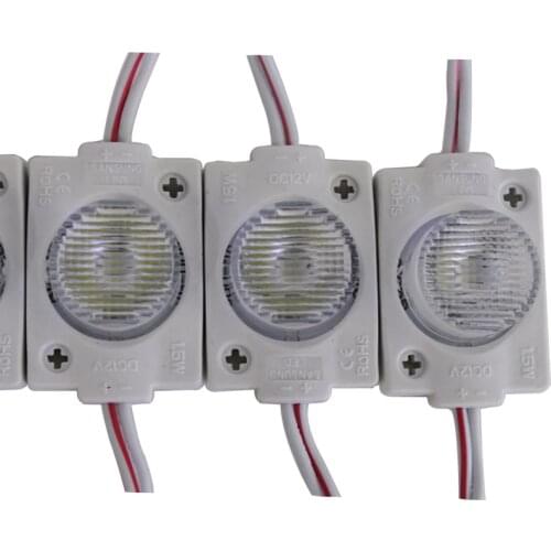 500pcs/lot 1.5W smd 3030 1 led module light box led modules with lens 180 degree injection High brightness Side lighting