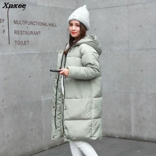 Warm Hooded Parka Women Coat Long 2018 Winter Coat Women Jacket Thick Warm Snow Wear Thickening Cotton Loose Coat Woman Xnxee