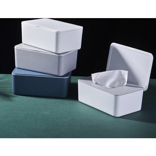 VFGTERTE 1PC Rectangle Wet Tissue Box Sun Visor Type Removable Tissue Organization Holder Sheet Paper Storage Case with Lid