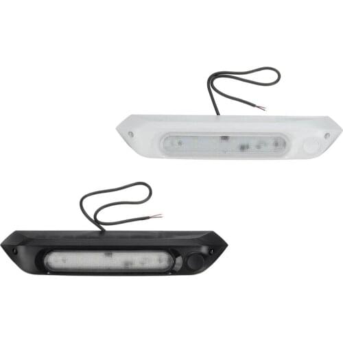 2PCS LED 16W Awning Porch Light Waterproof Motorhome Camper Light Caravan Interior Wall Lamps Bar, White & Black