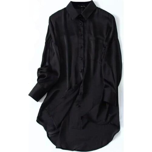 New Women Simply Candy COlor Single Breasted Poplin Shirts Office Lady Long Sleeve Blouse Roupas Chic Chemise Tops