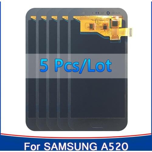 5PCS SUPER AMOLED 5.2" LCD For SAMSUNG Galaxy A5 2017 LCD Display Touch Screen Assembly For SAMSUNG A520 SM-520F A520M Display