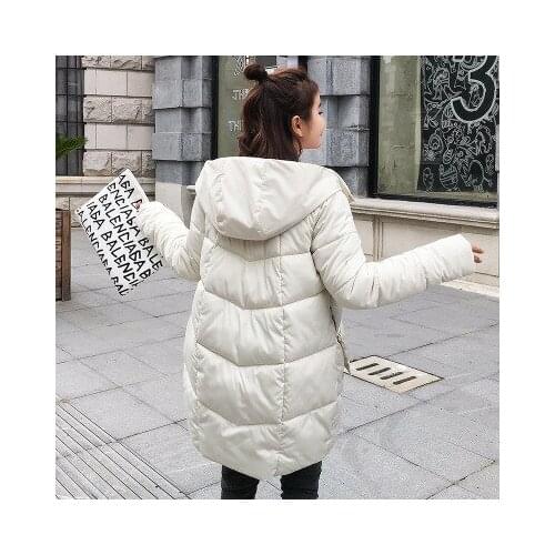 Winter women long coat jacket with hooded casual parkas thickened cotton parkas coat warm outerwear female coats