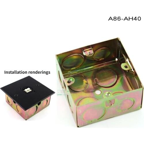 1Pcs 86 panel strong and weak electricity multimedia bottom box metal cassette embedded installation in the wall A86-AH40