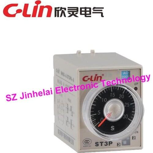 100%New and original HHS5-A (ST3PA-A) C-Lin Time relay DC24V AC220V (attached Base support)