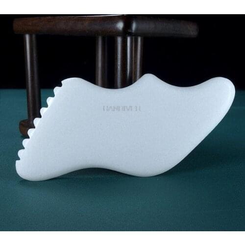 2021 White Jade Gua Sha Scraping Board Bianstone Scraping Board Jade Gua Sha Scraping Massage Comb Manual Scraping Massage Tool
