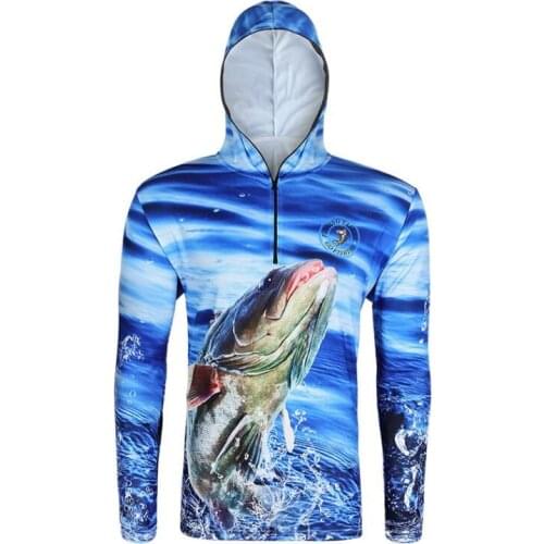 2021 New style Daiwa Long Sleeve Hooded Fishing Clothing Quick-Drying Anti-UV Sun Daiwa Jacket Sports Clothes