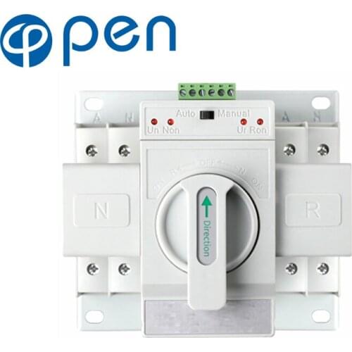 2P 63A 230V MCB type Dual Power Automatic transfer switch ATS