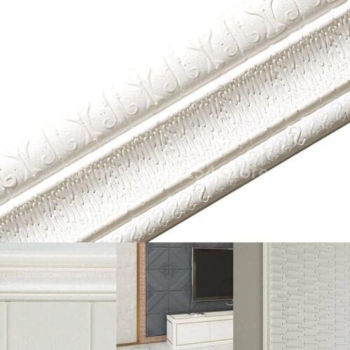 3D stereo foam waist line skirting line wall sticker decorative frame wall skirt strip frame self-adhesive line wallpaper