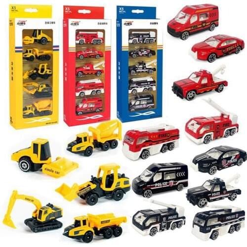 5pcs/set High Simulation Car Toys Vehicles Model Educational Toy for Kids