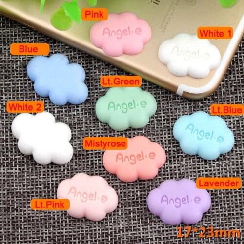 50pcs/Lo 23x17mm Cloud Shape Alphabet Letter Angele Resin Flatback Cabochons Scrapbooking DIY Baby Girl Hair Bow Center Crafts