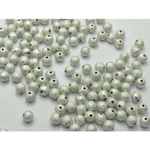 500 Mixed Color Stardust Acrylic Round Beads 6mm(1/4") Spacer Finding