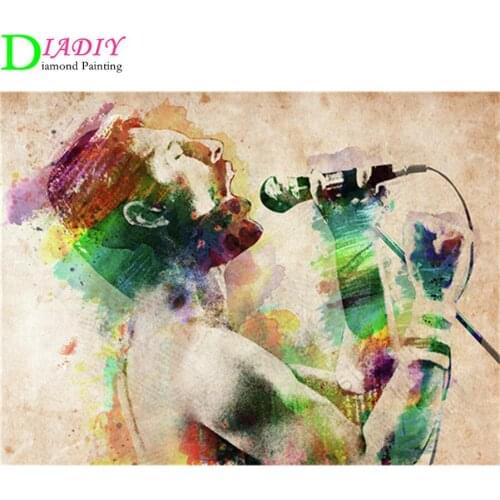 DIY Diamond Painting Queen Band Freddie Mercury 5D Diamond Embroidery Rhinestones Pictures Full Diamond Mosaic Decoration gift