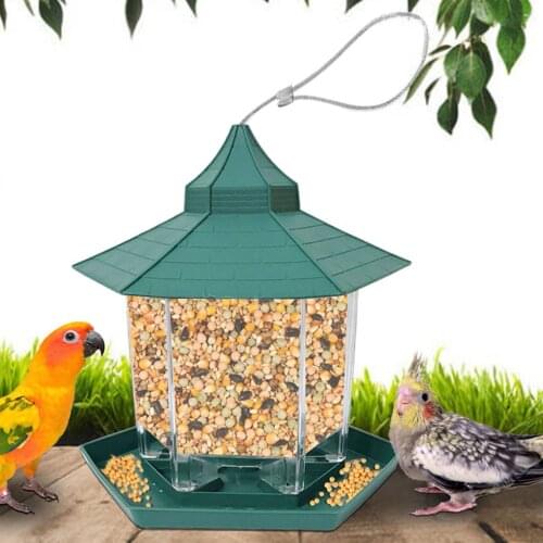 Automatic Bird Feeder Wild Bird Feeder Hanging Garden Yard Outside Decoration Bird Food Dispenser Hanging