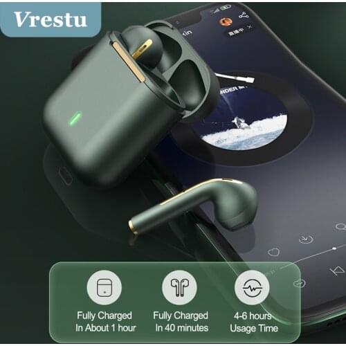 Hifi Loseless TWS Earphone Wireless 5.0 Headphones Smart Touch Control Gaming Music Headsest Extra Bass With Mic Noise Reduction