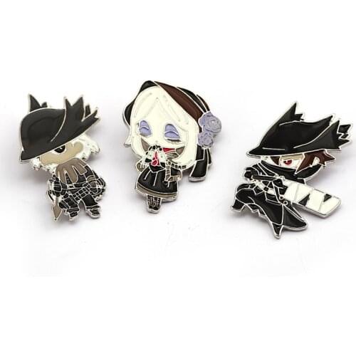 New Game PS4 Bloodborn Brooch Metal Pins Brooches Painting Cartoon Character Men Women Shirt Jewelry Birthday Gift Brand Fashion