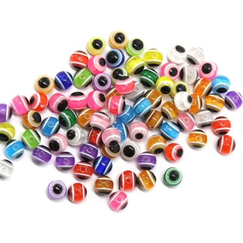 100Pcs/Set Fish Eye Fishing Bead Carolina Rig Beads 6mm 8mm 10mm Plastic Fishing Beads Texas Rig Accessories Bass Fishing Tackle