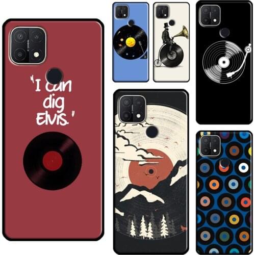 Vinyl Record Retro Case For OPPO A9 A5 2020 A53 A31 A52 A72 F5 F7 A1K A3S A5S Find X3 Pro A15 A83 A91 Cover