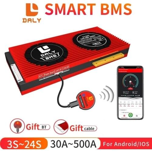 Daly Smart BMS 3S-24S Li-Ion LiFePo4 With Bluetooth 4S 7S 8S 12S 13S 14S 15S 16S 17S 20S For Lithium Battery Pack